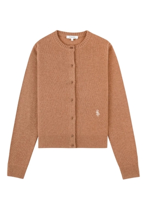 Sporty & Rich button embroidered cardigan - Brown