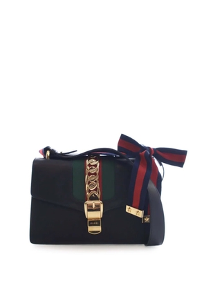 Gucci Pre-Owned 2016-2025 Small Leather Sylvie Web satchel - Black