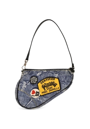 Christian Dior Pre-Owned 2001 printed Saddle shoulder bag - Blue
