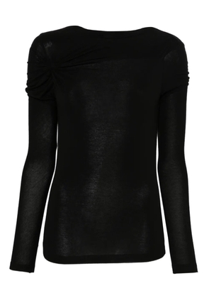 AGOLDE Lissa twisted long-sleeve top - Black