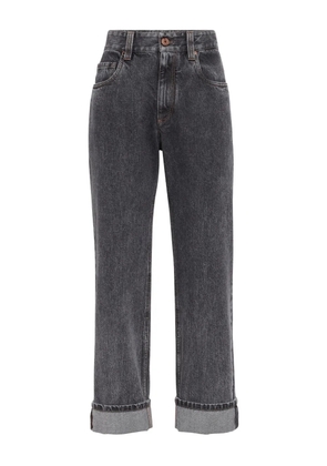 Brunello Cucinelli five-pocket cuffed jeans - Grey