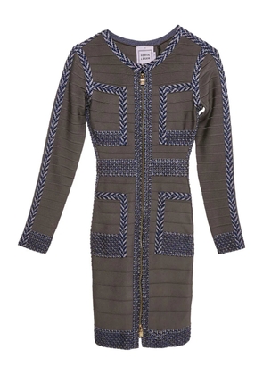 Hervé Léger Pre-Owned beaded knit dress - Grey