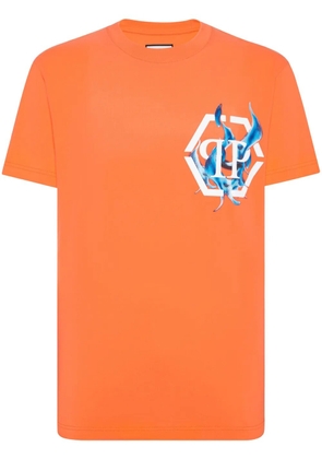 Philipp Plein logo-print cotton T-shirt - Orange