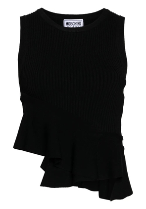 MOSCHINO JEANS ruffled detailing top - Black