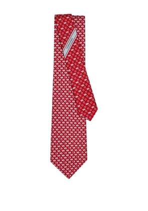 Ferragamo printed silk tie - Red