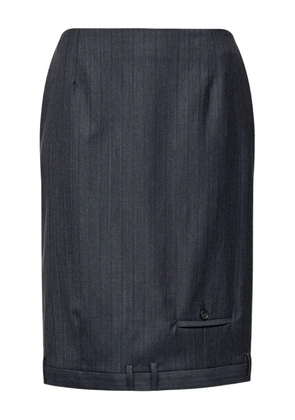 MM6 Maison Margiela Pinstripe Pocket Midi Skirt - Grey