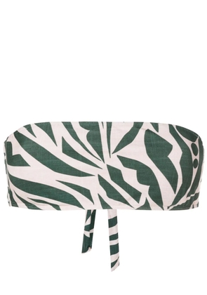 Lygia & Nanny Bajja graphic-print bustier bikini top - Green