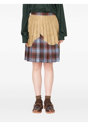 Kolor pleated panel mini skirt - Neutrals