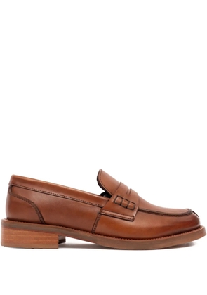 SOMMET penny-strap leather loafers - Brown