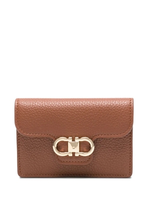 Ferragamo Gancini-emblem cardholder - Brown