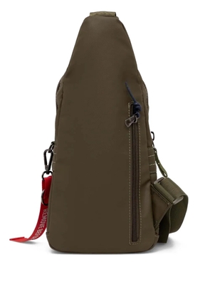 Aeronautica Militare logo-patch zip backpack - Green