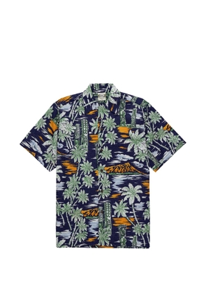 Fortela Tikisunset coconut-button tropical-print shirt - Blue