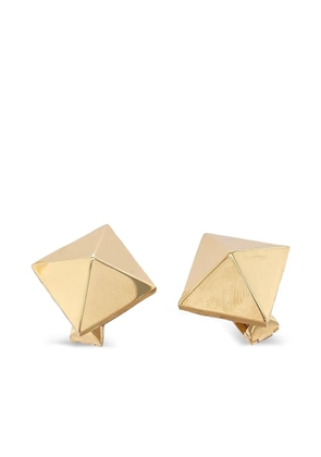 Brooks Brothers 18K yellow gold Piramide stud earrings