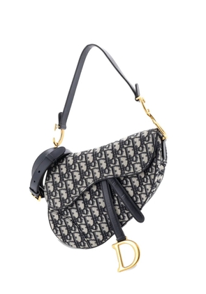 Christian Dior Pre-Owned Saddle Handbag with Strap Oblique Canvas Medium shoulder bag - Blue