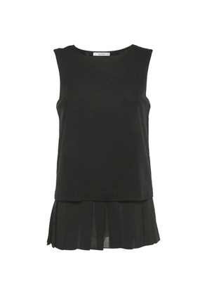 Max Mara chiffon pleated top - Black