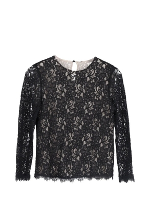 Diane Von Furstenberg Vintage long-sleeve lace top - Black