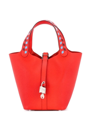 Hermès Pre-Owned Picotin Lock Bag Tressage Epsom PM bucket bag - Blue