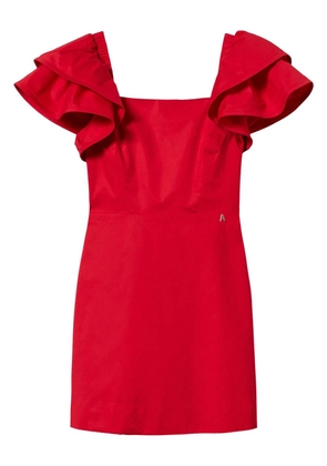 TWINSET flounce-sleeves mini dress - Red