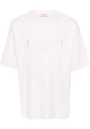 Lanvin logo-embroidered cotton T-shirt - Pink