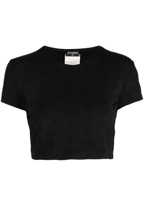 CHANEL Pre-Owned 1997 Coco embroidered T-shirt - Black