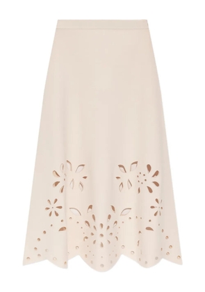 Ulla Johnson laser-cut scalloped skirt - Neutrals