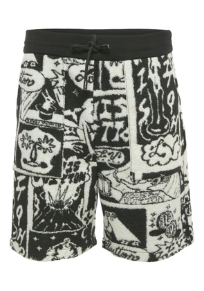 Louis Vuitton Pre-Owned cartoon-print terry shorts - Black