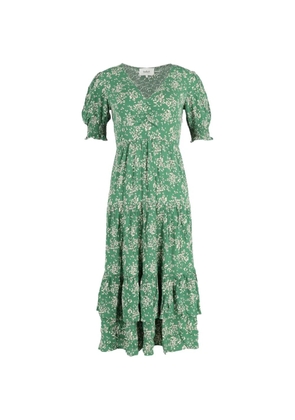 Ba&Sh ruffled floral-print midi dress - Green