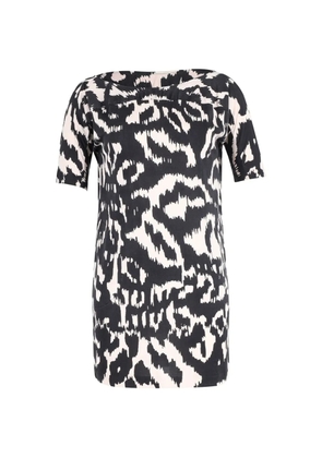 Diane Von Furstenberg Vintage zebra-print shift dress - Black