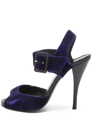 Pierre Hardy pre-owned 115mm velvet sandals - Blue