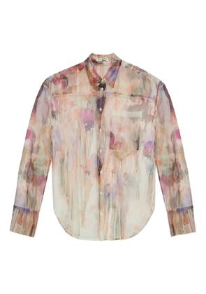 MUNTHE floral-print silk shirt - Neutrals