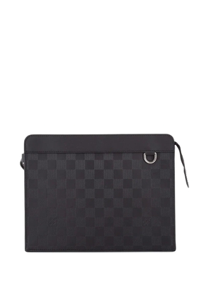 Louis Vuitton Pre-Owned Standing Damier Infini Leather pouch - Black