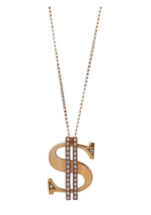 Stefere 18K yellow gold Dollar Sign diamond necklace