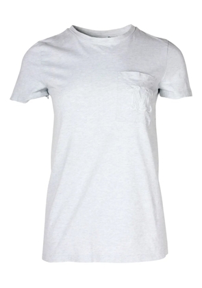 Max Mara logo-embroidered T-shirt - Grey