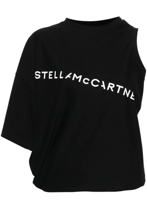 Stella McCartney asymmetric cotton top - Black