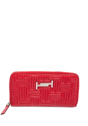 Tod's Vintage pre-owned quilted zip-around wallet - Red