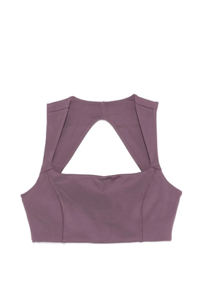 Girlfriend Collective cutout seamed sports bra - Purple