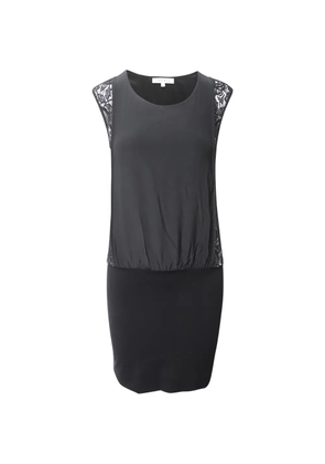 SANDRO lace-detail round-neck dress - Black