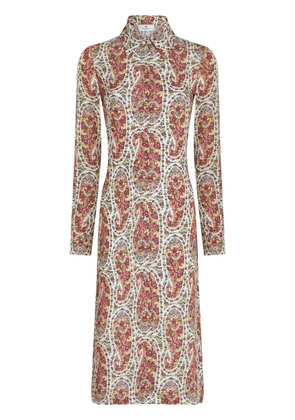 ETRO floral-print midi dress - White