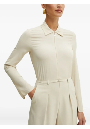 Patrizia Pepe belted zip-up jumpsuit - Neutrals