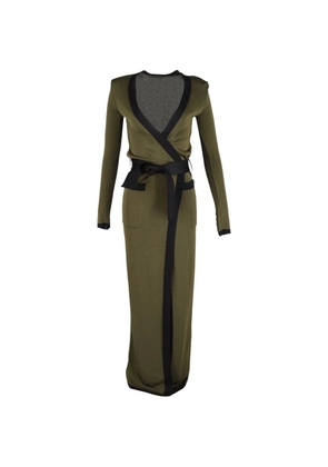 Balmain Pre-Owned V-neck maxi cardigan - Green