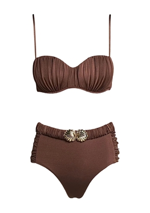 SOFIA ERHAN Alexis embellished bikini - Brown