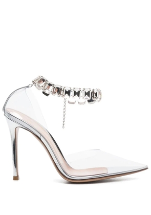 Gianvito Rossi crystal-embellished transparent pumps - Neutrals