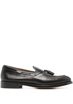 Doucal's brushed-leather loafers - Brown