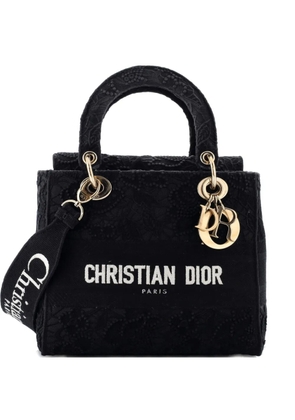 Christian Dior Pre-Owned Lady D-Lite Bag Embroidery with Macrame Effect Medium shoulder bag - Black
