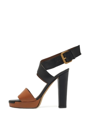 Fendi Pre-Owned platform block-heel sandals - Black