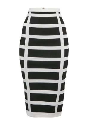 Balmain Pre-Owned knitted midi skirt - White