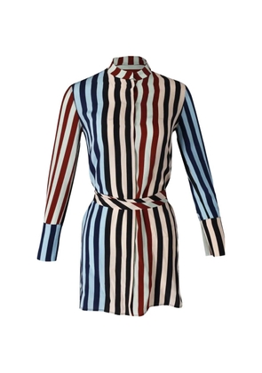 Diane Von Furstenberg Vintage striped shirt dress - Blue