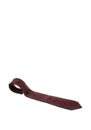Celine Pre-Owned paisley-print silk tie - Red