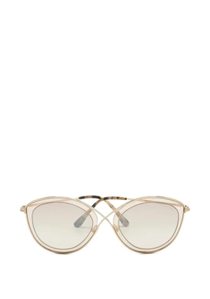 TOM FORD mirrored butterfly sunglasses - Gold