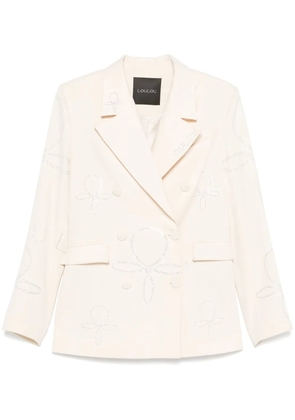 Loulou rhinestone-embellished blazer - Neutrals